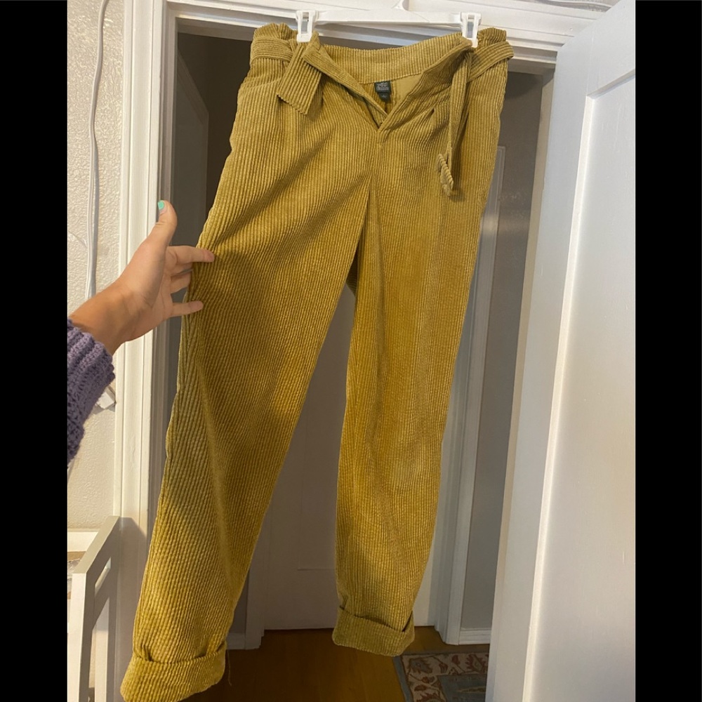 Burnt yellow Wild Fable corduroy pants with belt